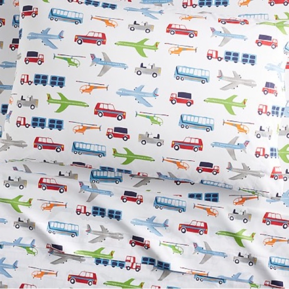 Retired Pottery Barn kids transportation sheet set TWIN.